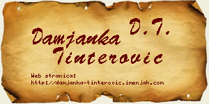 Damjanka Tinterović vizit kartica
